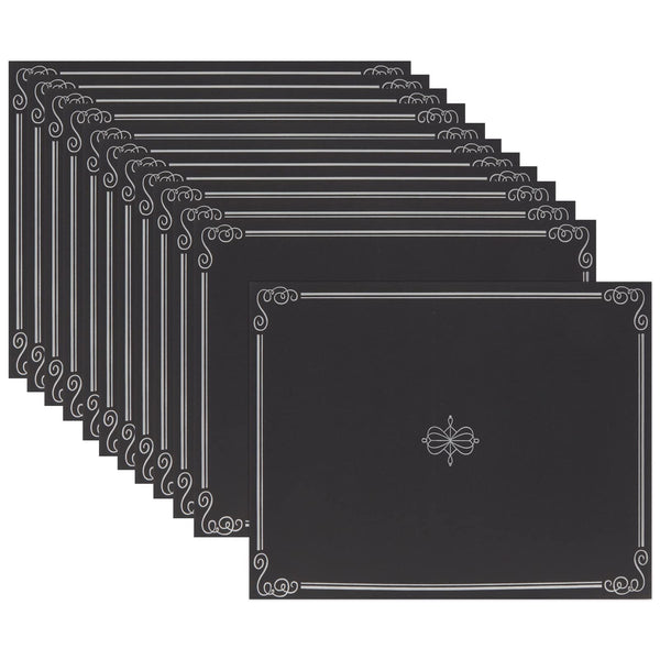 Best Paper Greetings Black Certificate Holders - 11.2 x 8.8 in, 12-Pack, Silver Foil - Certification Folders for Diplomas & Awards - Award Sleeves & Diploma Holders for Employee Appreciation - image 1