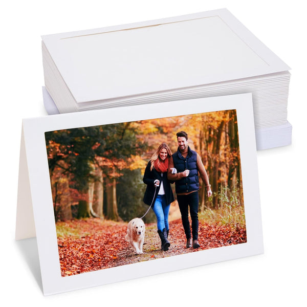 BEST PAPER GREETINGS 36-Pack Thank You Card Photo Insert Frames - 5 x 7 Inch White Modern Cardstock - Envelopes Included - Paper Picture Frame Cards - image 1