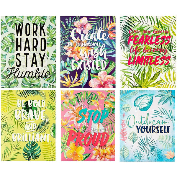 Paper Junkie 12 Pack Inspirational 2 Pocket Folders, Letter Size, 6 Decorative Motivational Designs for School, Home, Office, Women Girls (9.25 x12 Inch Folders with Pockets) - image 1