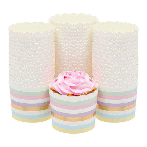 Sparkle and Bash Cupcake Liners - Pastel Paper, 2.2 In, 50 Count - Decorative Paper Baking Cups for Birthday, Home Baking & Bridal Showers - image 1