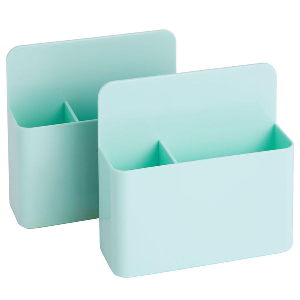Okuna Outpost Locker Accessories Magnetic Dry Erase Marker & Pencil Holder - 5 x 5 x 2 in, Pastel Mint, 2-Pack - Magnetic Locker Organizer for Whiteboards, Refrigerators & Office Decor - image 1