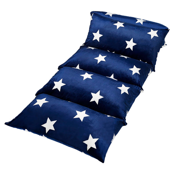 Butterfly Craze Floor Lounger Cover - Floor Bed Conversion - Creates DIY Sleeping Pad - Portable Mattress Alternative - Star Navy, King Size - image 1