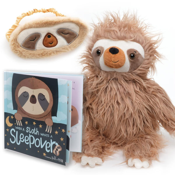 Tickle & Main Sloth Sleepover Plush & Book Set - One Size, Ages 3 & Up - Kids Book & Stuffed Animal - Sloth Plush Toy - image 1