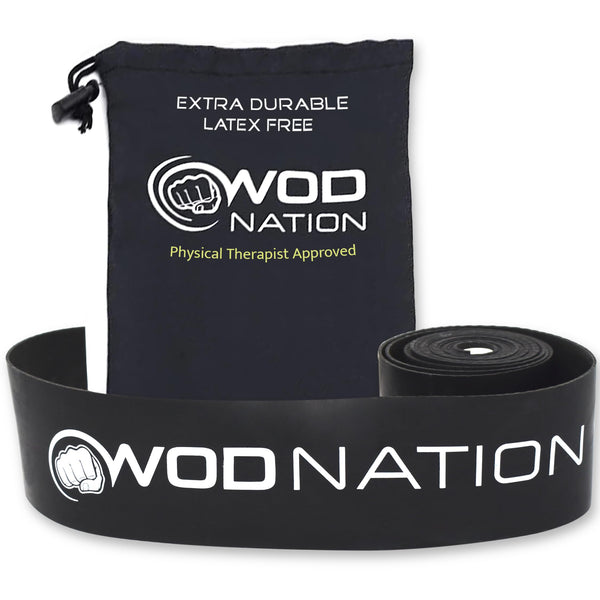 WOD Nation Floss Bands - 1 Pack Heavy, Black - Compression Band & Compression Floss for Recovery & Mobility - Muscle Wrap & Stretch Exercise Equipment - image 1