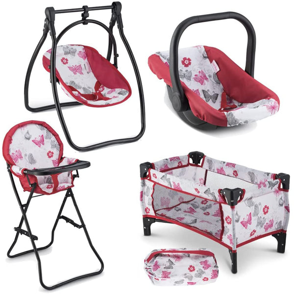 Litti Pritti 18-Inch Baby Doll Nursery Playset - Baby Doll Accessories Set with Swing, Crib, High Chair, and Carrier - Baby Doll Furniture for Girls - Suitable for 18-Inch Dolls and Kids Ages 3 and Up - image 1
