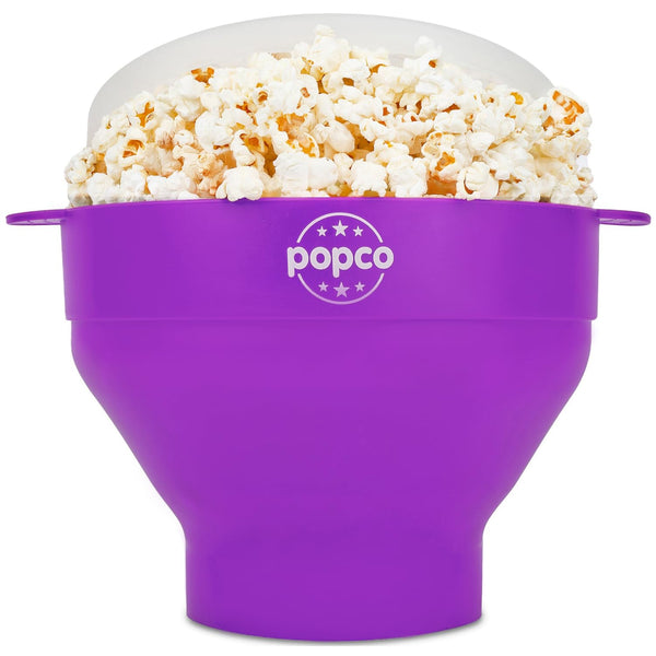 The Original HotPop Silicone Popcorn Maker - Microwave Popcorn Popper - Collapsible Bowl, Heat-Resistant, Easy to Clean, Ideal for Family Movie Nights, 15-Cup Capacity - Purple - image 1