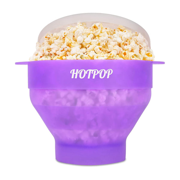 The Original HotPop Silicone Popcorn Maker - Microwave Popcorn Popper - Collapsible Bowl, Heat-Resistant, Easy to Clean, Ideal for Family Movie Nights, 15-Cup Capacity - Azure - image 1