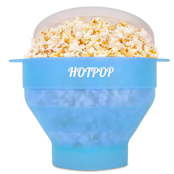 The Original Hotpop Microwave Popcorn Bowl Popper, Silicone Popcorn Maker, Collapsible Bowl and Dishwasher Safe- 20 Colors Available (Transparent Fresh Mint) - image 1