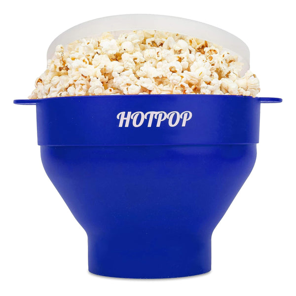 The Original Hotpop Microwave Popcorn Popper, Silicone Popcorn Maker, Collapsible Bowl and Dishwasher Safe - 20 Colors Available (Blue) - image 1