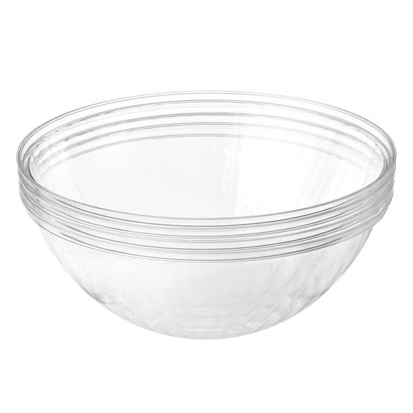 Prestee 4 Pack Clear Plastic Serving Bowls 150 Oz - Large Round Punch Bowl and Plastic Bowls for Parties, Salads, Chips, and Catering - Durable Disposable Serving Bowl for Events and Buffets - image 1