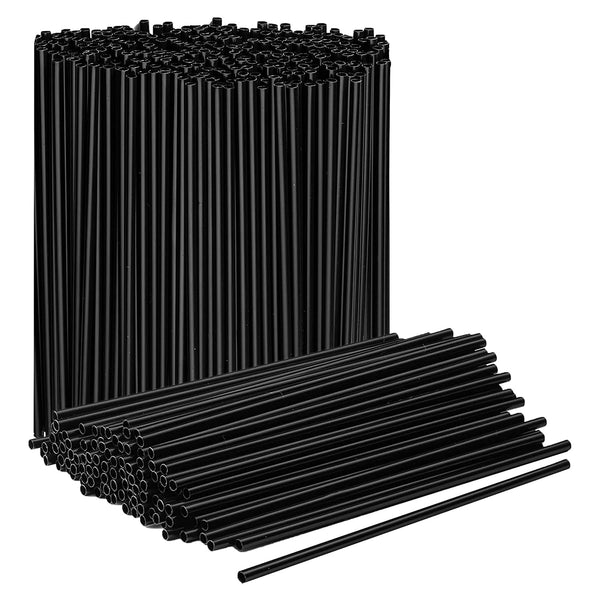 Prestee Plastic Coffee Stirrers, 2000ct, 5" - Plastic Straws, Drinks and Coffee Stir Sticks, Cocktail Swizzle Sticks, Disposable Stir Stick, Drinking Straws for Cocktails (Black) - image 1