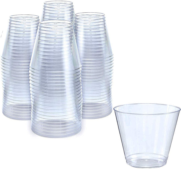 Prestee Pack of 400 Small Clear Plastic Cups - 5oz Disposable Cocktail Glasses - Stackable Plastic Party Tumblers for Serving Wine, Champagne, Punch, Soda, or Snacks - image 1