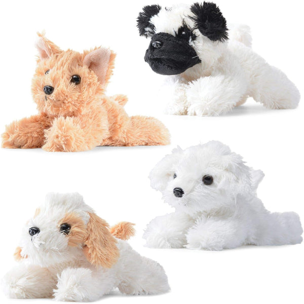 PREXTEX Stuffed Puppies - Set of 4 Cute Dog Toy Stuffed Animals for Girls and Boys - 6 Inch Small Plushies - Plush Dogs Stuff Animals for Puppy Party Favors - Small Stuffed Animals Puppy Toys for Kids - image 1