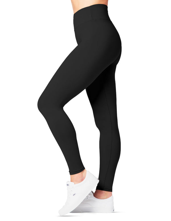 SATINA High Waisted Black Leggings for Women - Versatile Full Length Yoga Pants - Soft Stretch Fabric with Tummy Control Gym Workout Leggings - Comfortable for Casual, Dressy, and Sporty Wear - image 1