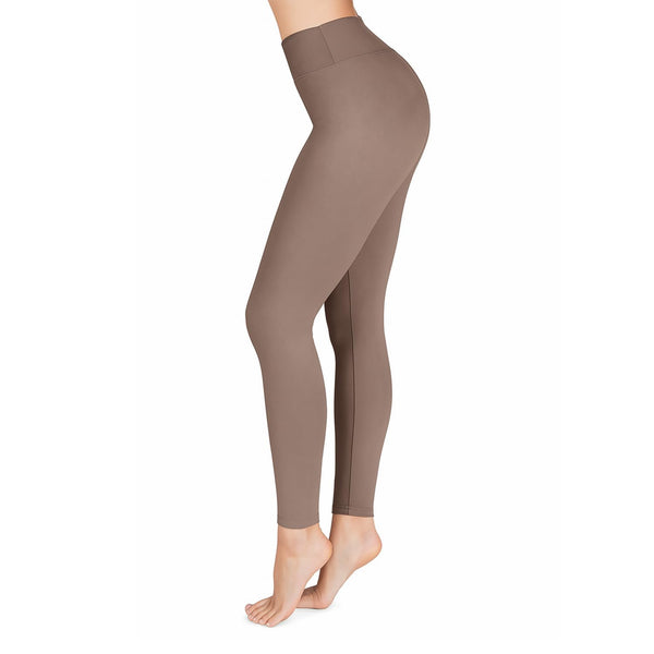 SATINA Tan Leggings for Women - High Waisted Light Brown Leggings for Women - Buttery Soft Capri and Full Length Leggings in Tan Color - Stretchy, Comfortable, and Non-See Through for All Occasions - image 1