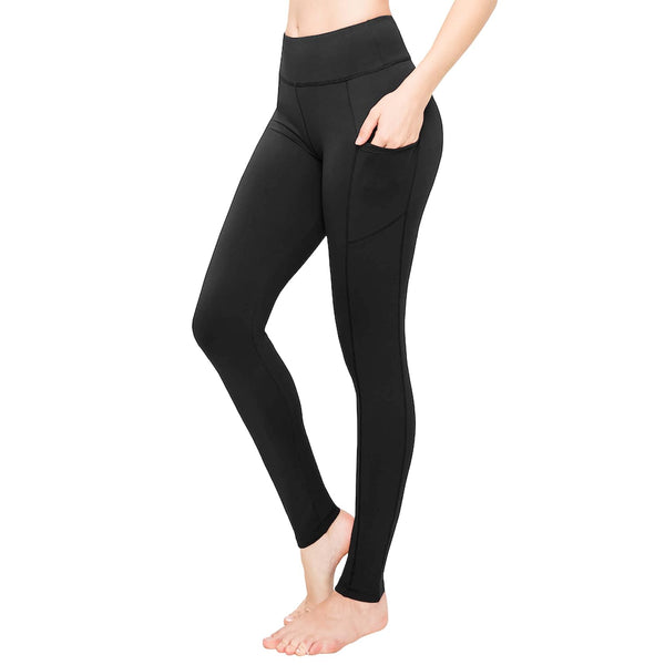 SATINA High Waisted Leggings for Women - Capri, Full Length Yoga Pants with Pockets - Buttery Soft, Tummy Control Black Workout Pants - Comfortable and Stretchy Plus Size Leggings for Women - image 1