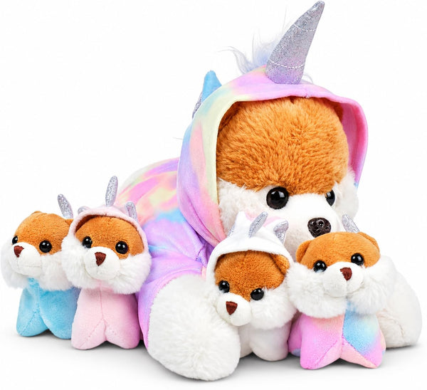 PixieCrush Dog Stuffed Animals - Bernese Mommy with 4 Puppies in Her Tummy - Huggable and Fluffy Dog Plushies for Imaginative Play - Plush Toys Suitable for Kids 3 Years Old and Above - 5" x 10" x 8" - image 1