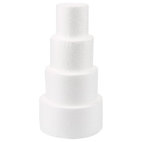 Cake Foam Dummies, 3-6 Inch Cake Dummy (12 Inches, 4 Pieces)