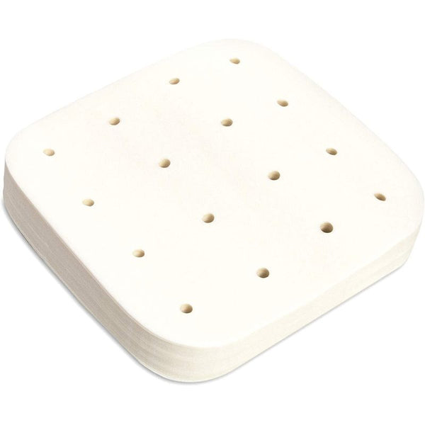 Air Fryer Liners, White Parchment Paper (7.5 x 7.5 In, 200 Pack)